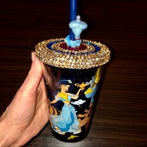 Disney Aladdin Glitter rhinestones tumbler mug cup